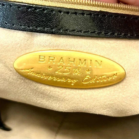 25th Anniversary Edition Black Brahmin Quilted Leather Handbag - Picture 10 of 12